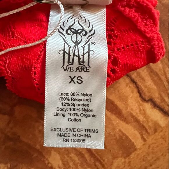 HAH We Are 🔥 Hot as Hell "Cheap and Cheerful" thong bodysuit ❤️ NWT ❤️ XS - Picture 4 of 8